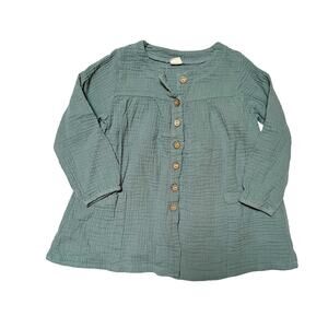 Gauze Button Front Tunic Size 90